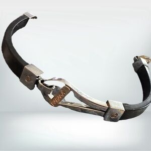 Baraka Unisex Stainless Rubber Bracelet